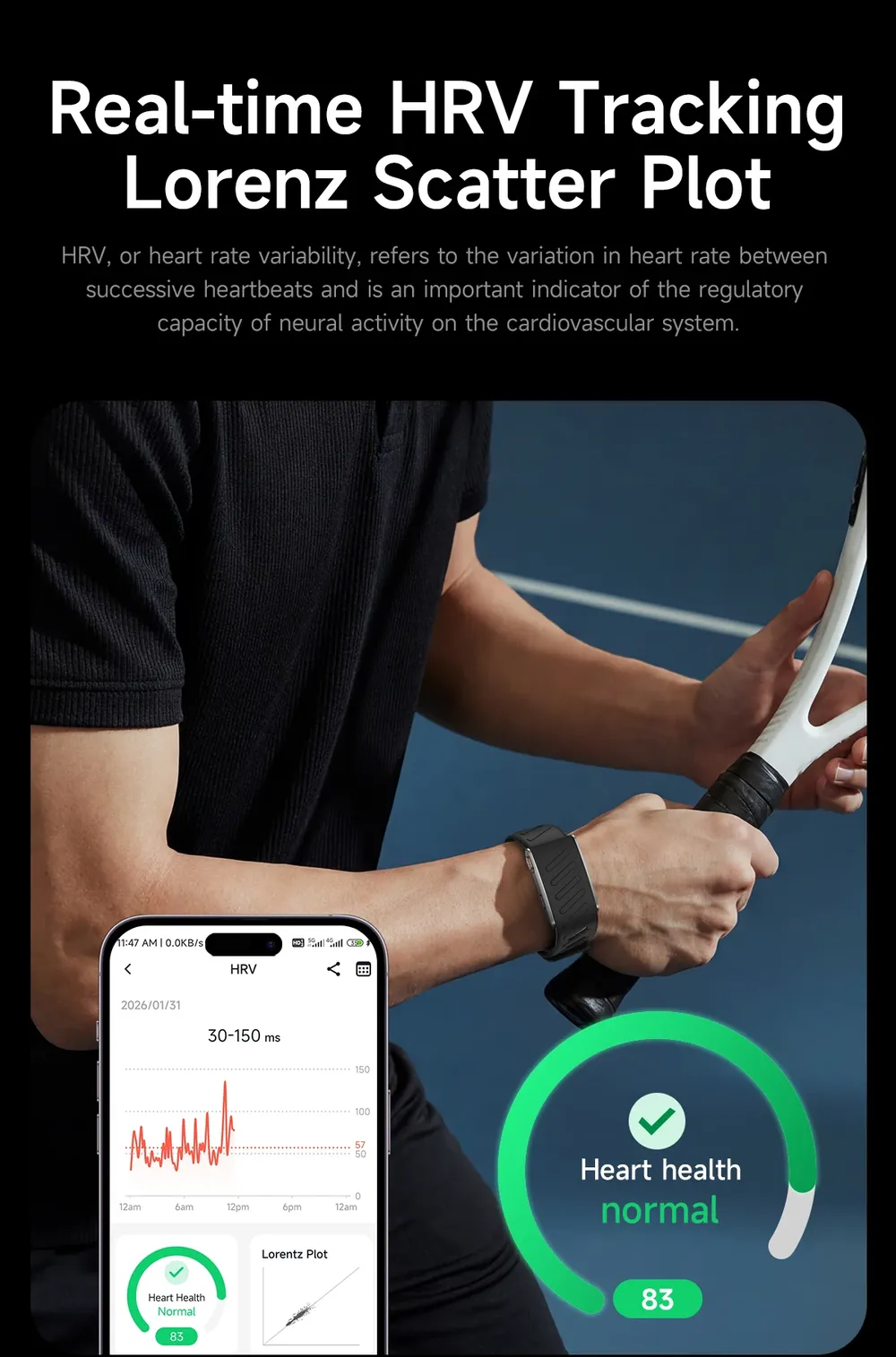 Tracker activité santé ECG 3ATM homme femme