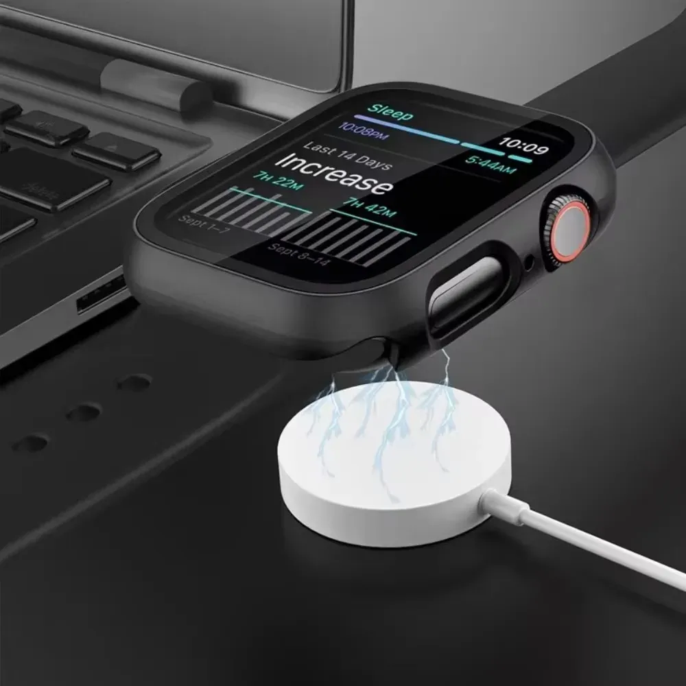 Verre et boîtier PC mat pour Apple Watch 42 à 46 mm