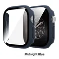 Verre et boîtier PC mat pour Apple Watch 42 à 46 mm – Couleur Midnight Blue