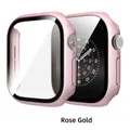 Verre et boîtier PC mat pour Apple Watch 42 à 46 mm – Couleur Rose Gold
