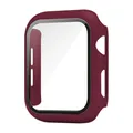Verre et coque pour Apple Watch 38 à 45 mm – Couleur wine red