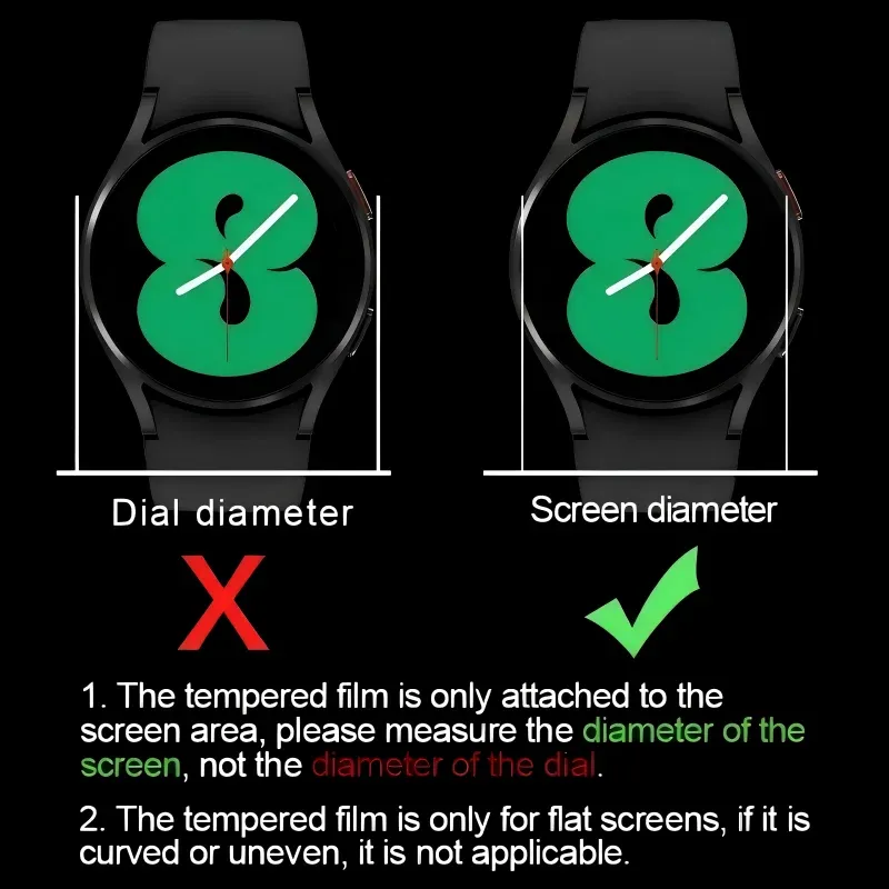 Verre protecteur écran montre 30 à 46 mm