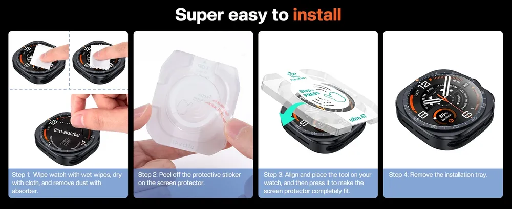 Verre trempé 2 pièces pour Samsung Galaxy Watch Ultra 2
