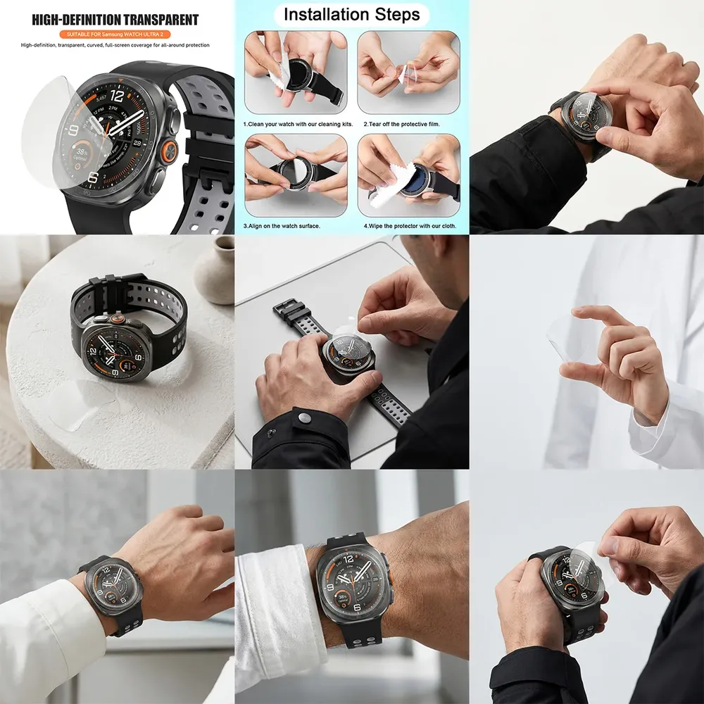 Verre trempé 9H pour Samsung Galaxy Watch 9/8/7/6/5/4