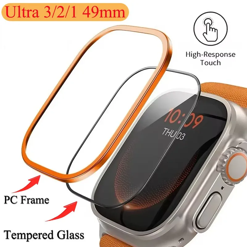 Verre trempé + cadre titane pour Apple Watch Ultra 3/2