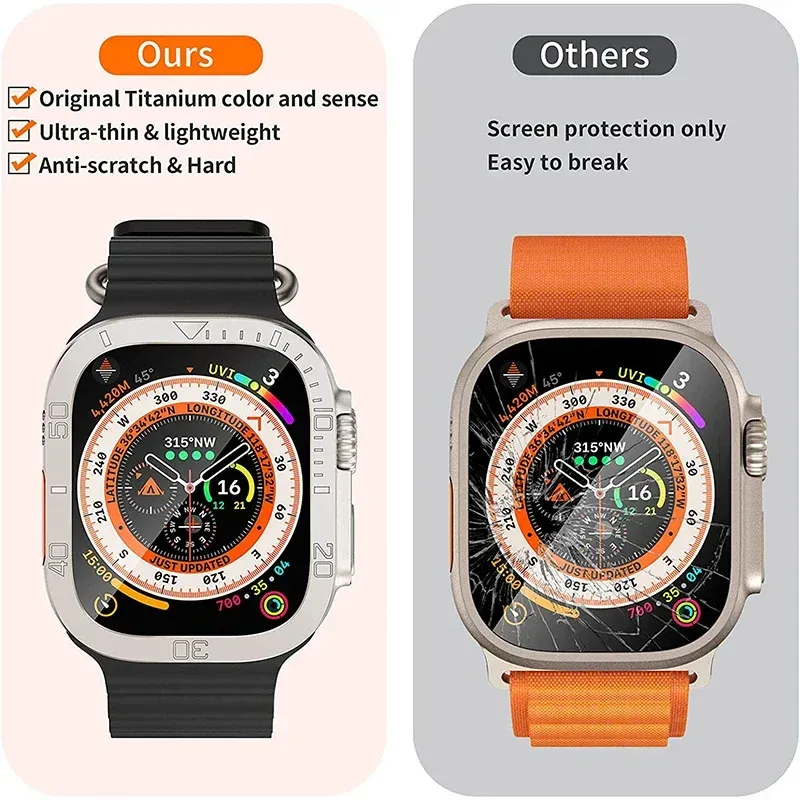 Verre trempé + cadre titane pour Apple Watch Ultra 3/2