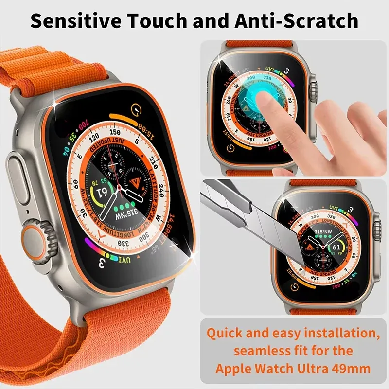 Verre trempé + cadre titane pour Apple Watch Ultra 3/2