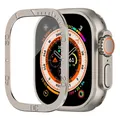Verre trempé + cadre titane pour Apple Watch Ultra 3/2 – Couleur starlight-KD