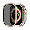 Verre trempé + cadre titane pour Apple Watch Ultra 3/2 – Couleur Titanium-FK