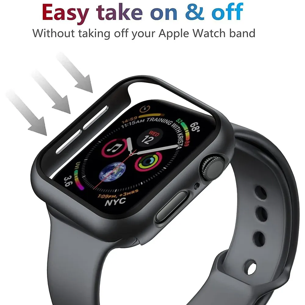Verre trempé + coque pour Apple Watch 11/10/9/8/7/6/5/4