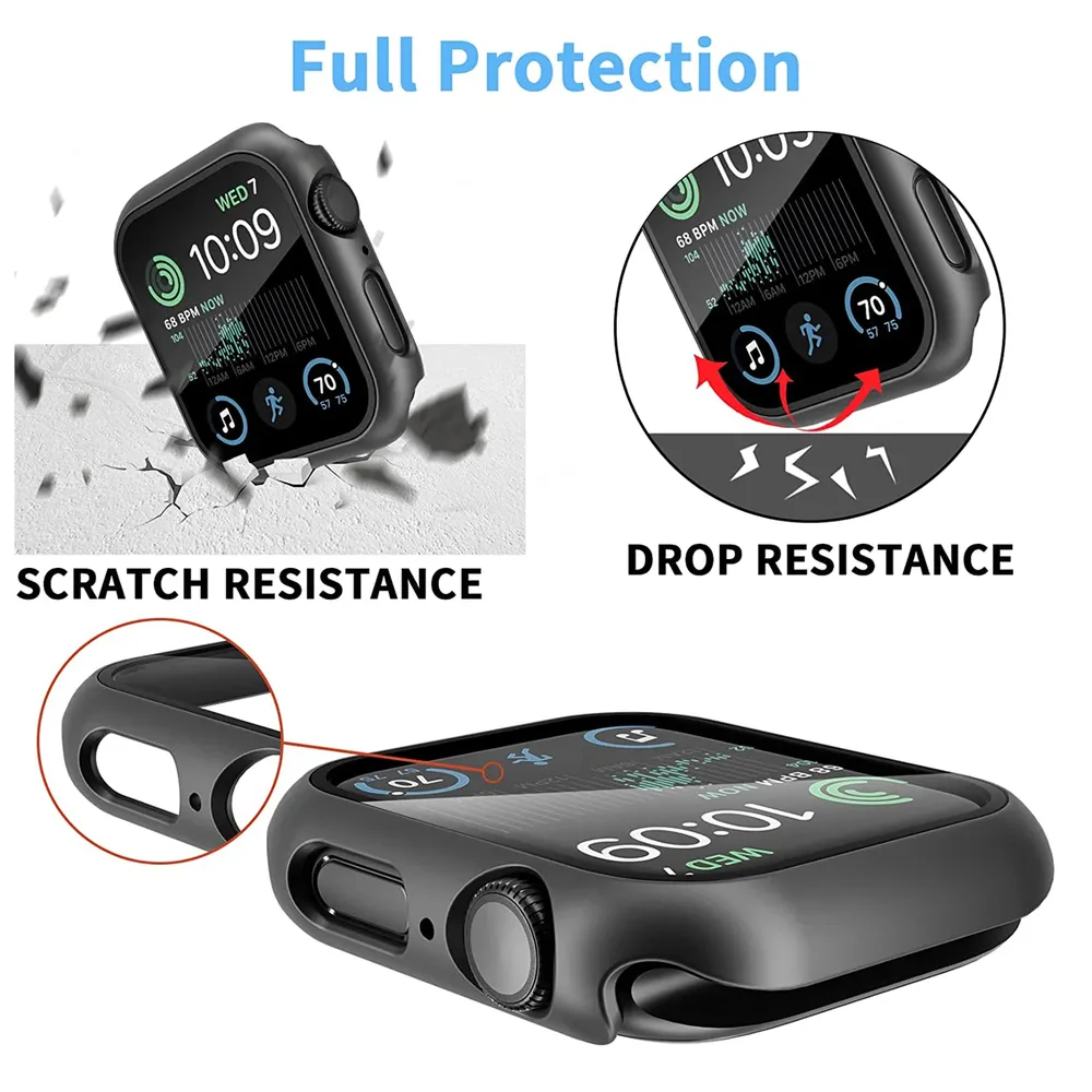 Verre trempé + coque pour Apple Watch 11/10/9/8/7/6/5/4