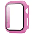 Verre trempé + coque pour Apple Watch Series 10/9/8/7/6/SE/5 – Couleur 1 Rose red