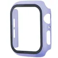 Verre trempé + coque pour Apple Watch Series 10/9/8/7/6/SE/5 – Couleur 13 light purple
