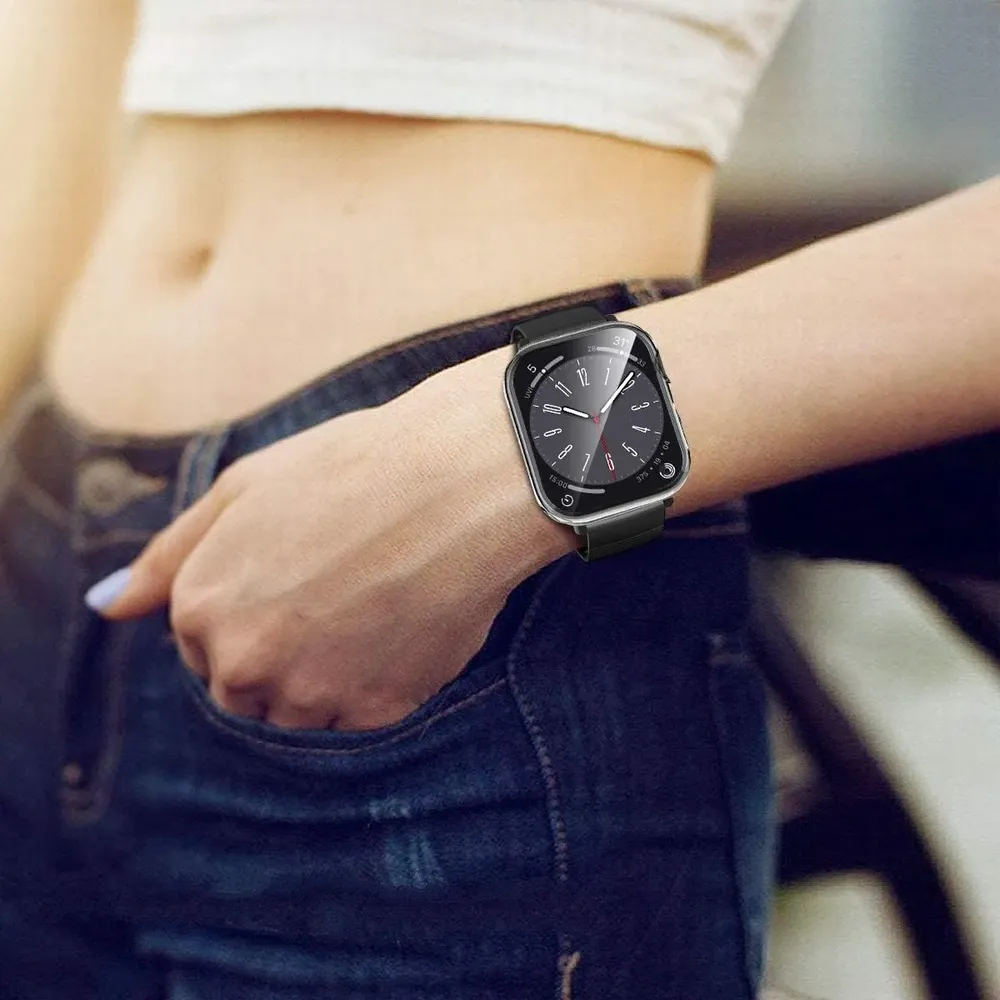 Verre trempé + coque pour Apple Watch Series 10/9/8/7/6/SE/5