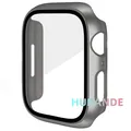 Verre trempé + coque pour Apple Watch Series 10/9/8/7/6/SE/5 – Couleur Original Black