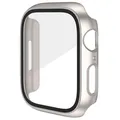 Verre trempé + coque pour Apple Watch Series 10/9/8/7/6/SE/5 – Couleur Starlight