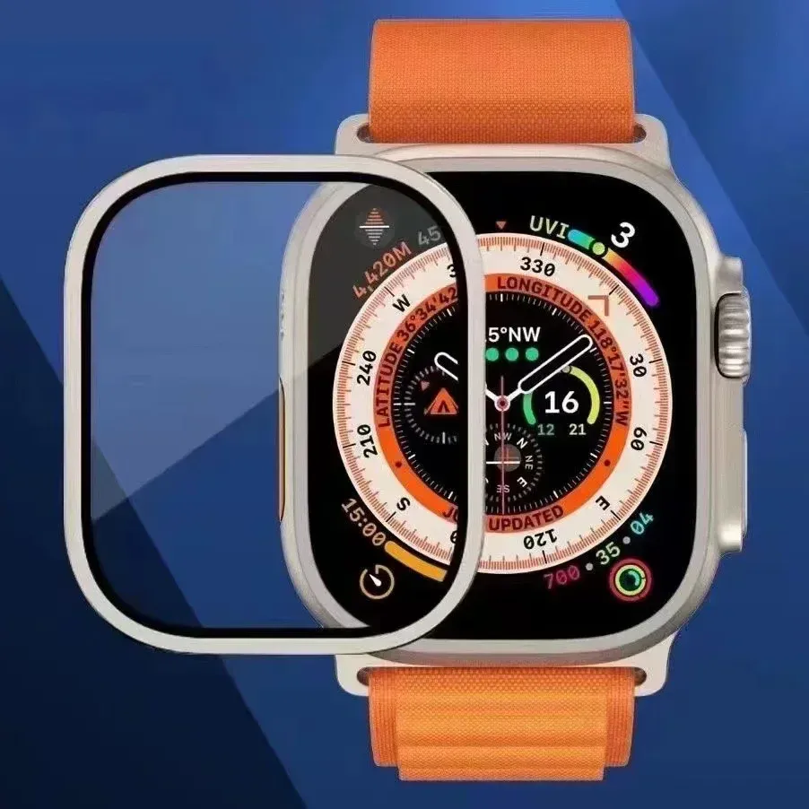 Verre trempé et cadre métal pour Apple Watch Ultra