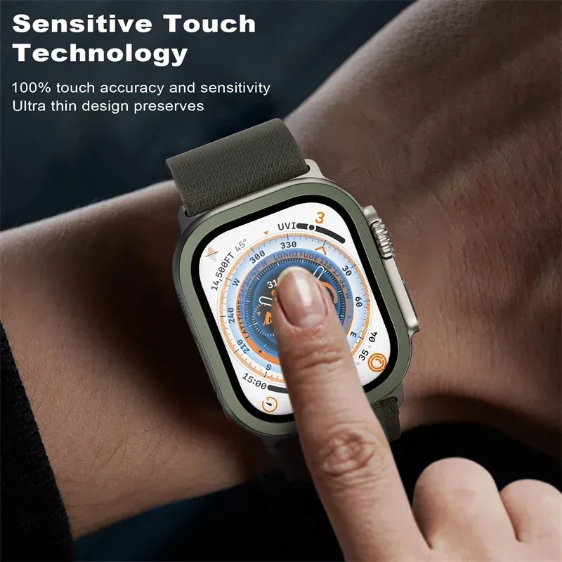 Verre trempé et cadre métal pour Apple Watch Ultra