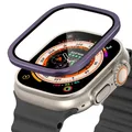 Verre trempé et cadre métal pour Apple Watch Ultra – Couleur Purple 6