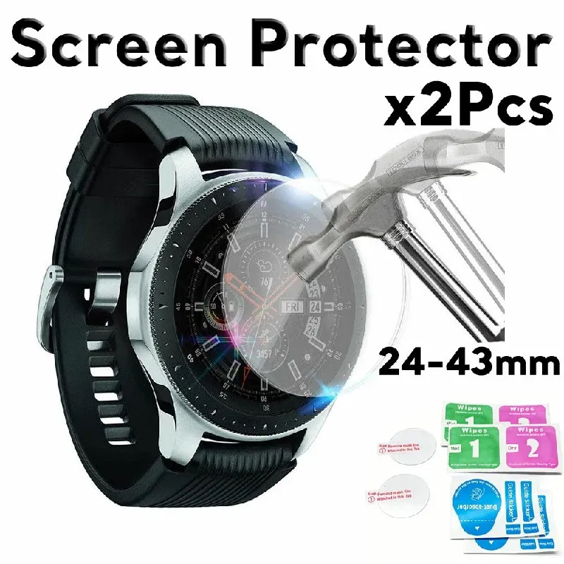 Verre trempé HD pour montre 24 à 43 mm